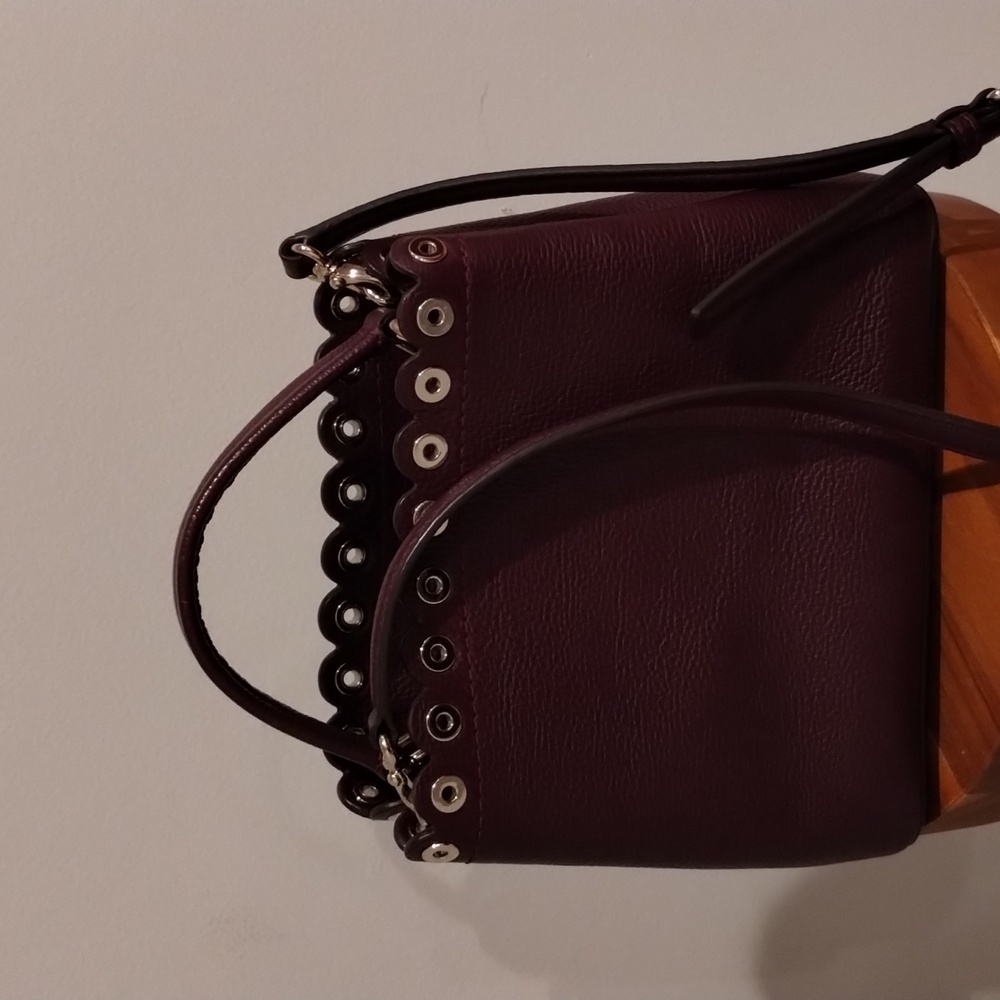 Kate Spade Crossbody Leather Bag Plum - Janell Paloma Purse - Picture 11 of 17